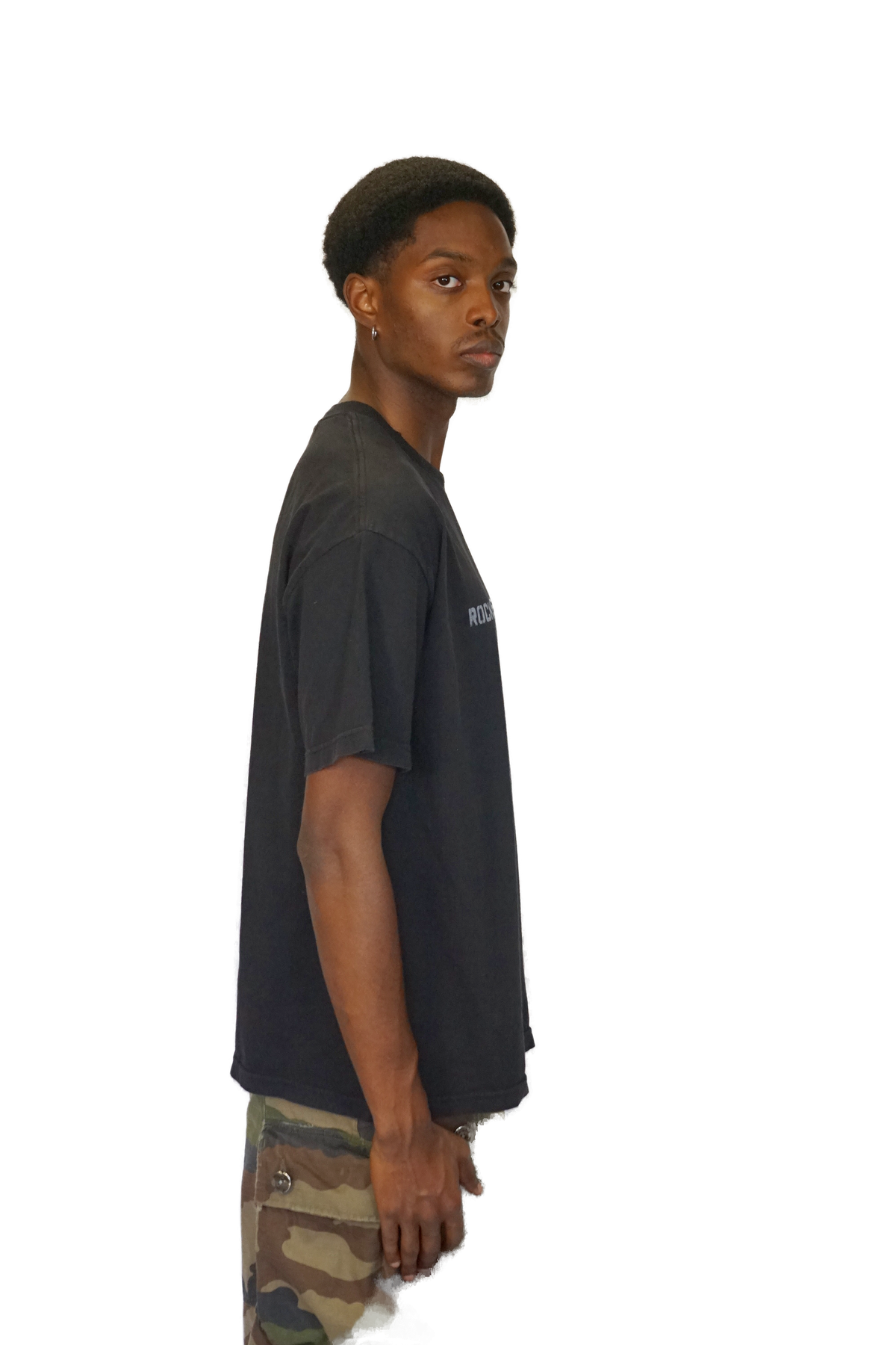 T-shirt Rockin Summer 2026 - Noir - profil oppose mannequin reel DSC05523