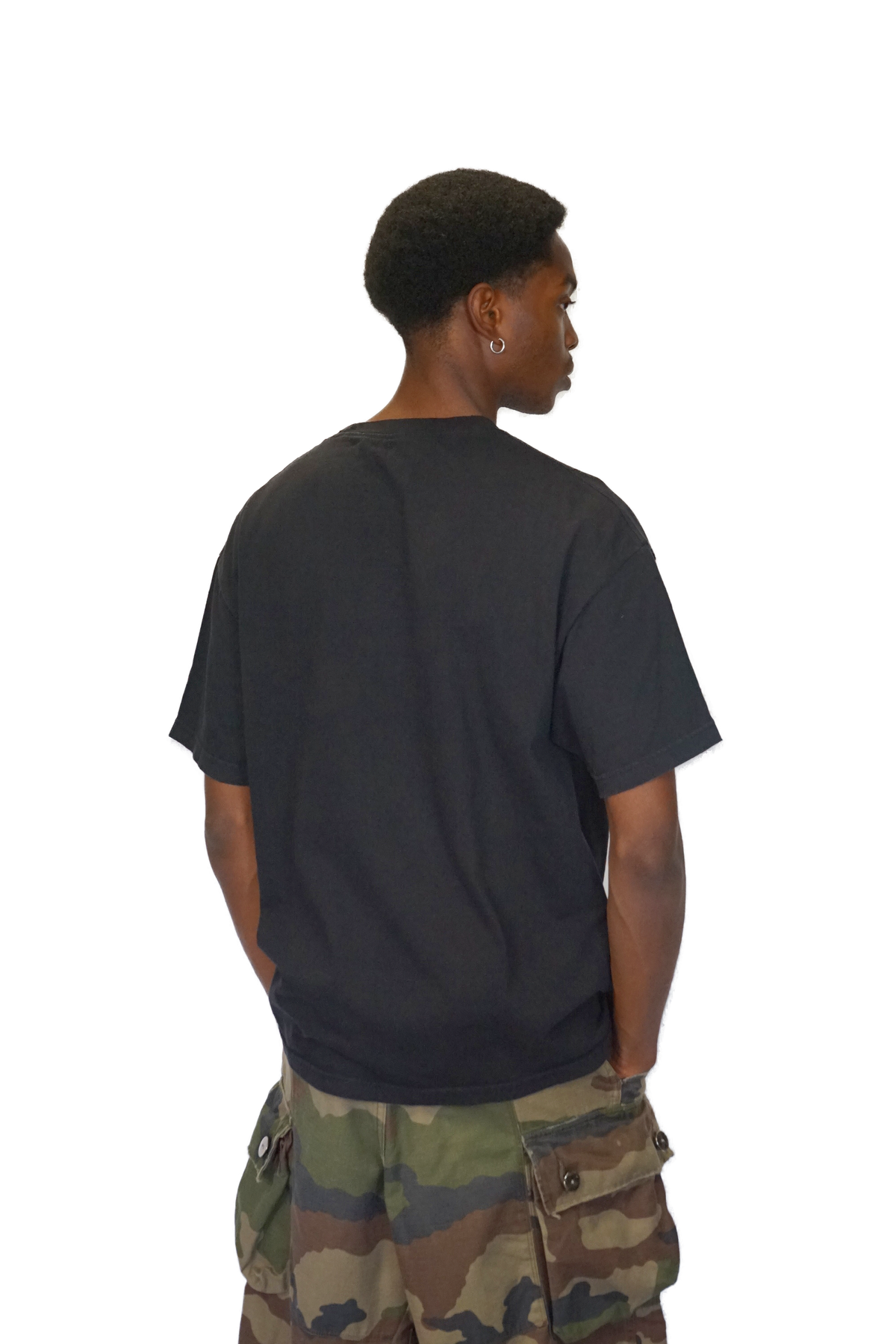 T-shirt Rockin Summer 2026 - Noir - arriere trois-quarts mannequin reel DSC05524