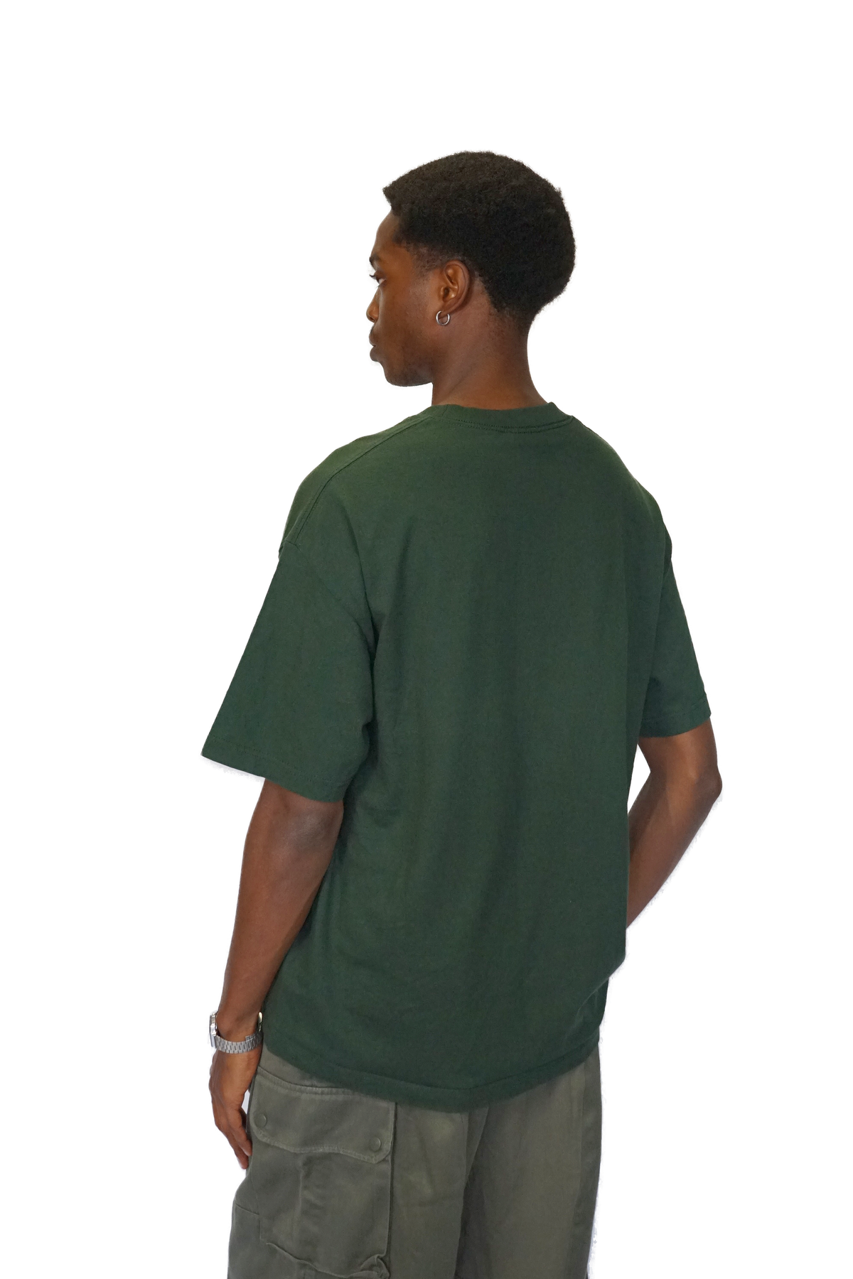 T-shirt Rockin Summer 2026 - Vert - arriere trois-quarts mannequin reel DSC05565