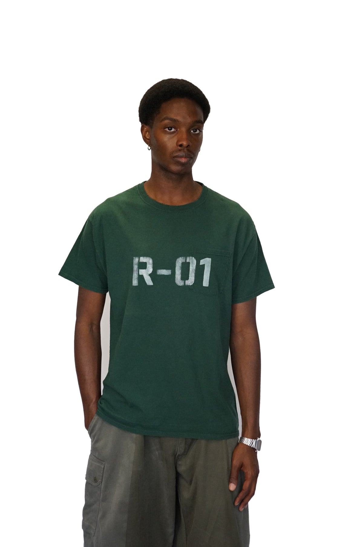 T-SHIRT R-01 À POCHE - VERT